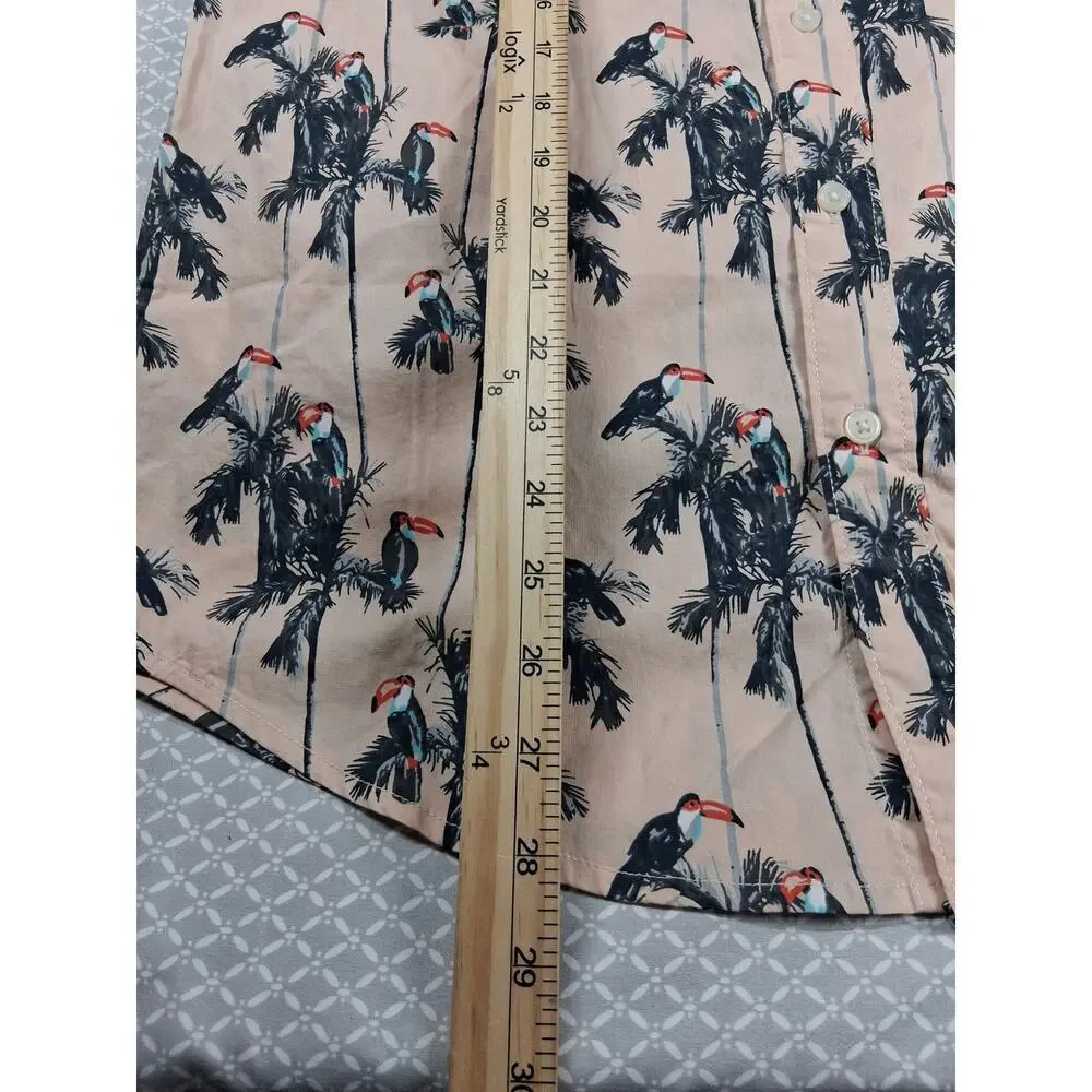 Tropical summer vibes Arizona Jean camp shirt mens size medium Beachy vacation - Picture 5 of 9